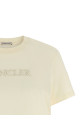 Logo embroidery t-shirt Beige