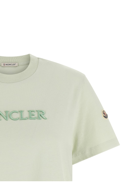 Logo embroidery t-shirt Green