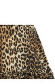 'Leopard Duchesse Nylon Mini Frill' skirt Brown