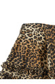 'Leopard Duchesse Nylon Mini Frill' skirt Brown