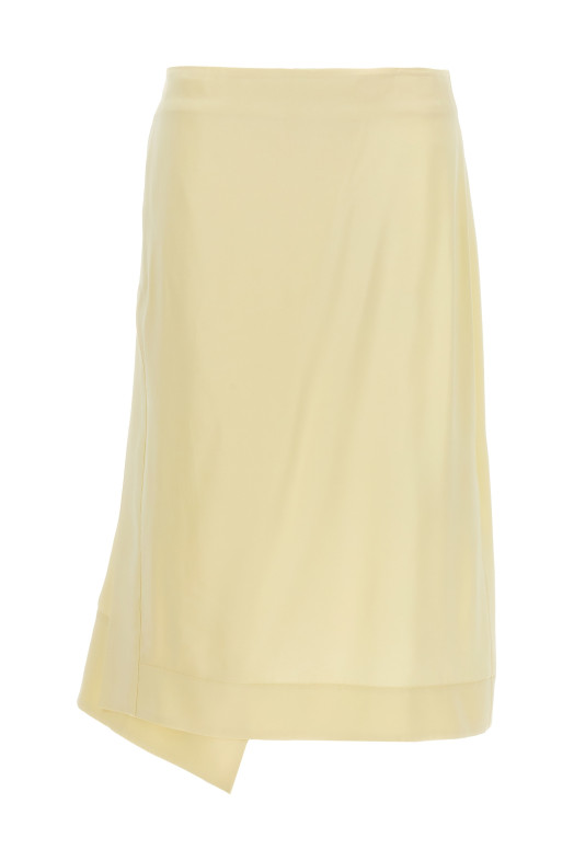 Атласная юбка с боковым разрезом Желтый JIL SANDER (J03MA0113J65022337)