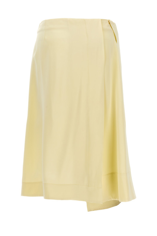 Атласная юбка с боковым разрезом Желтый JIL SANDER (J03MA0113J65022337)
