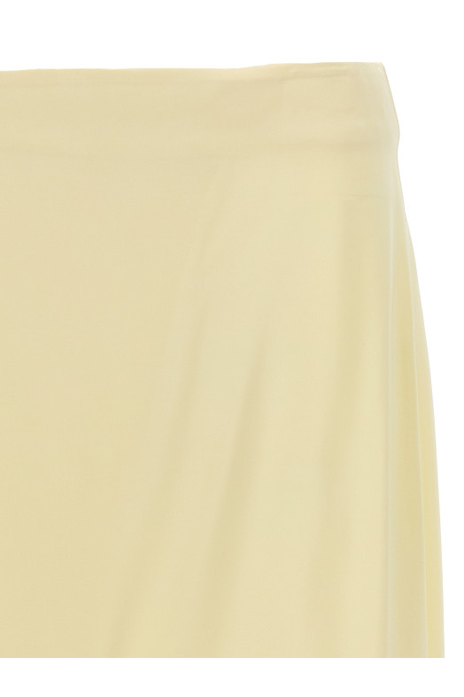 Атласная юбка с боковым разрезом Желтый JIL SANDER (J03MA0113J65022337)