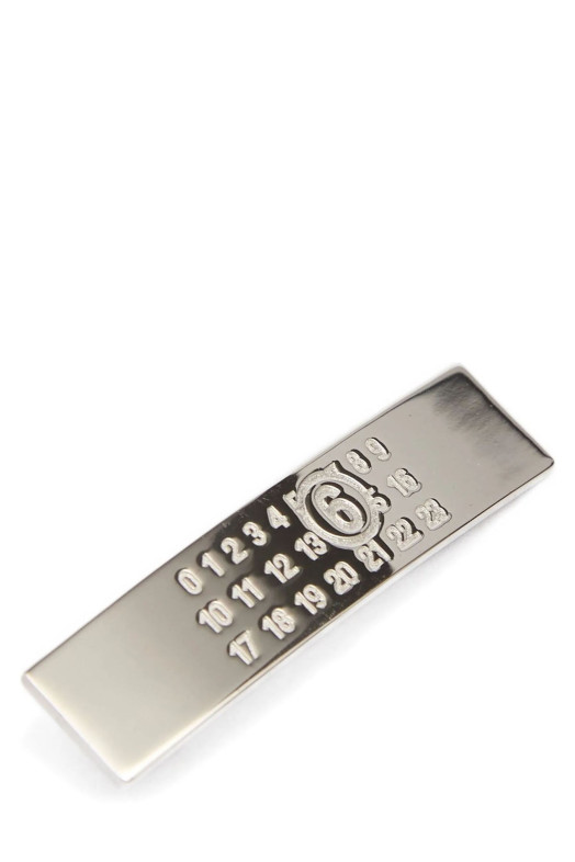 'Numeric' hair clip Silver