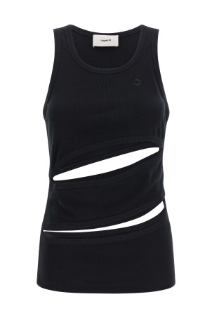 'Spiral' tank top Black