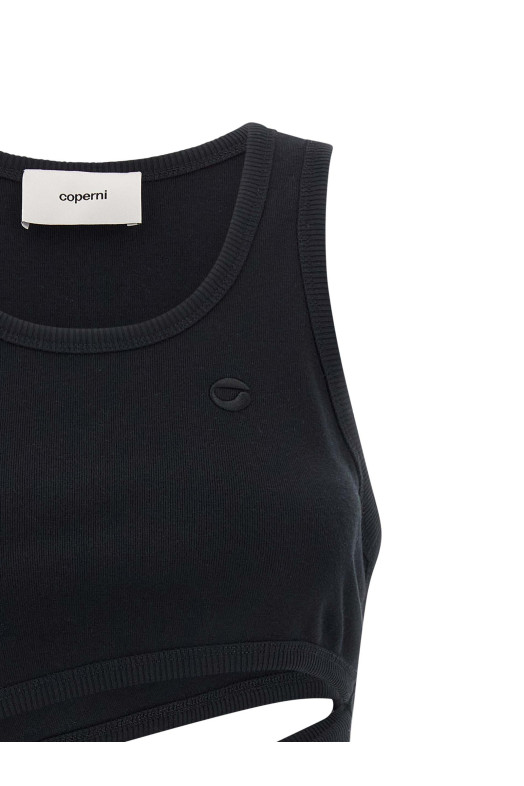 'Spiral' tank top Black