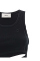 'Spiral' tank top Black