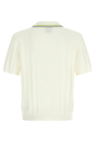 'TennisBouclé' polo shirt White