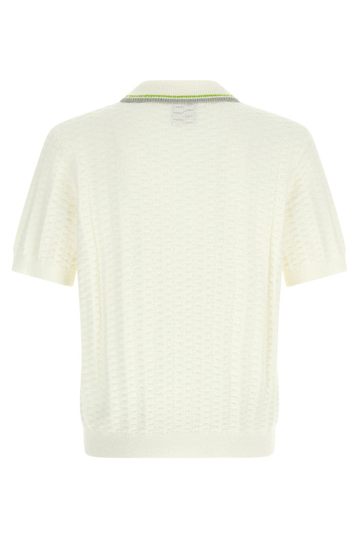 'TennisBouclé' polo shirt White