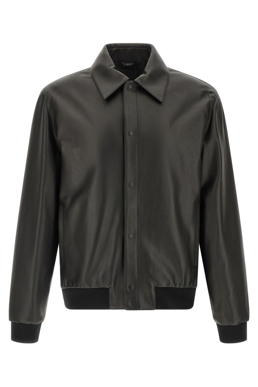 Leather blouson Black