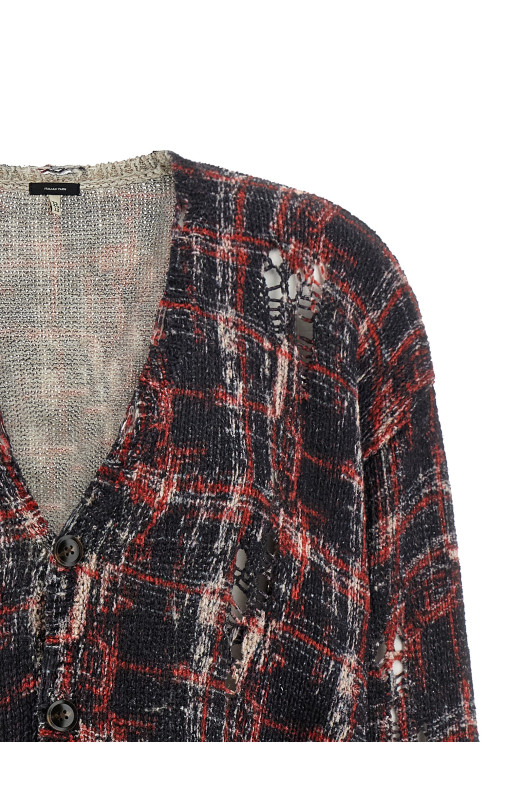 Torn cardigan Red