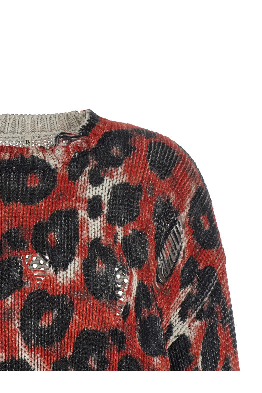 Torn sweater Red