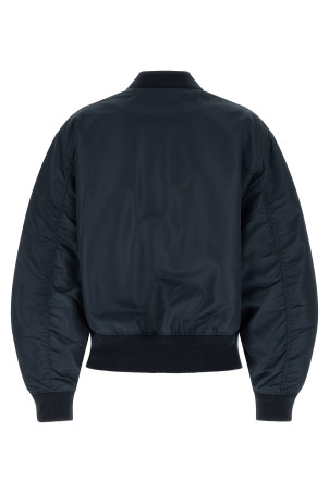 Twill bomber jacket Blue