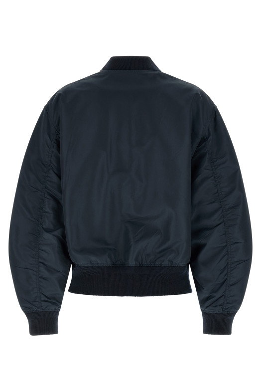 Twill bomber jacket Blue