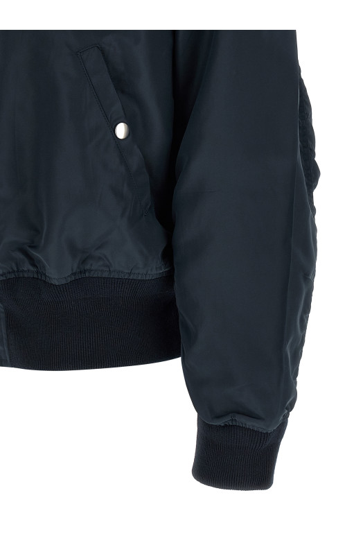 Twill bomber jacket Blue