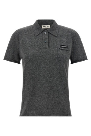 Cashmere polo shirt Gray