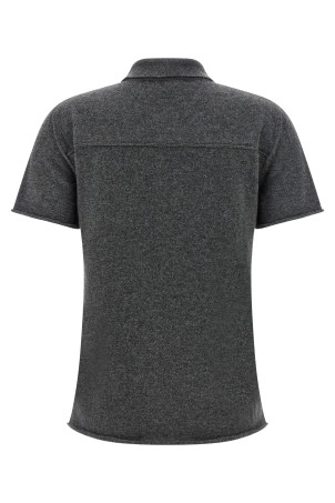 Cashmere polo shirt Gray