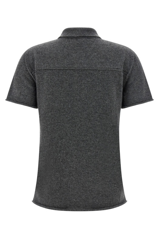 Cashmere polo shirt Gray