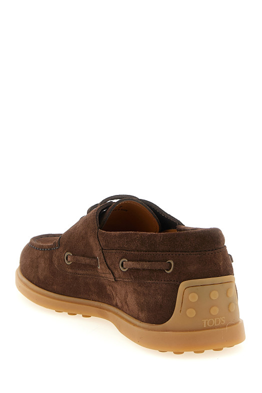 Suede boat shoe Brown