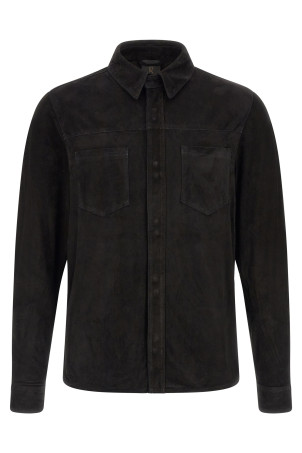 Suede shirt Gloves Black