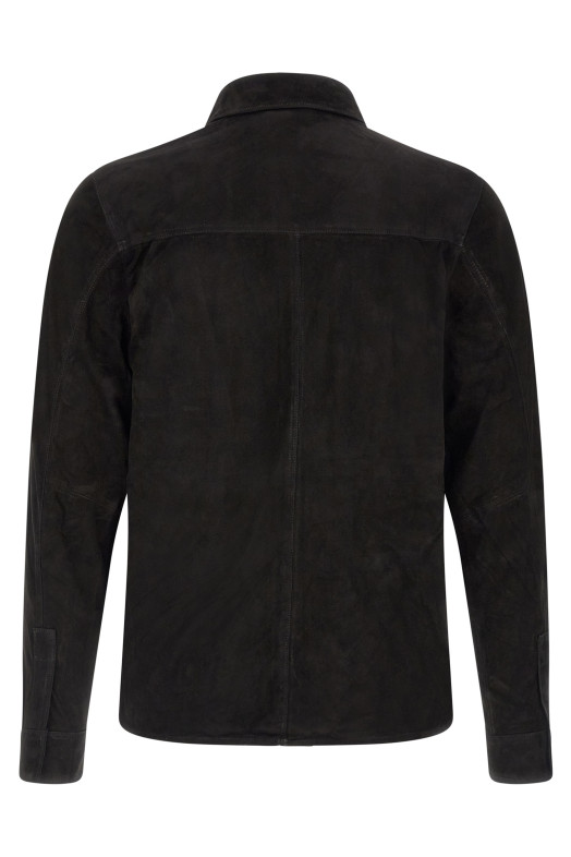 Suede shirt Gloves Black
