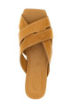 Suede leather sandals Beige