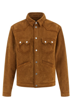 'Suede Boxy Shirt' jacket Beige