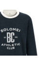 Cotton and linen sweatshirt Blue