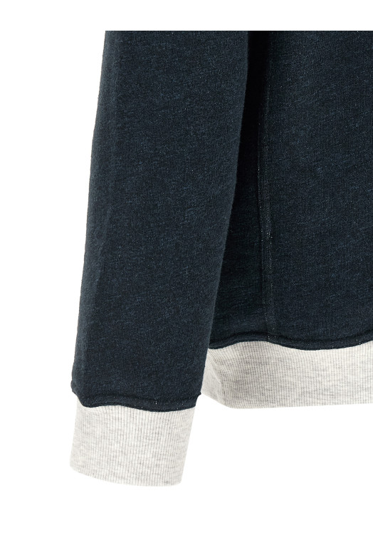 Cotton and linen sweatshirt Blue