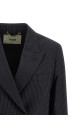 Pinstripe wool blazer Blue