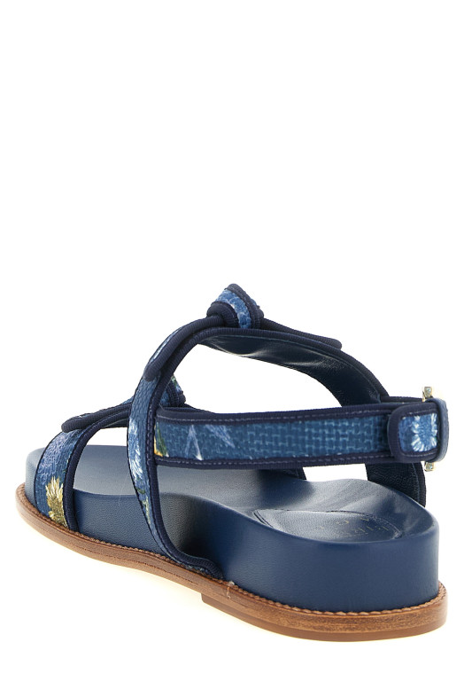 A. Birman x AGUA 'Grosgrain Raffia Sport' sandals Blue