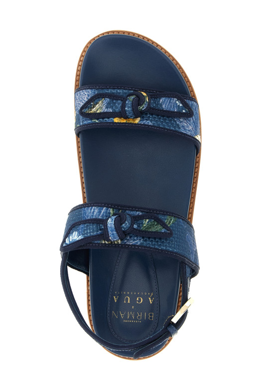 A. Birman x AGUA 'Grosgrain Raffia Sport' sandals Blue