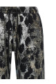 Metallized print joggers Silver