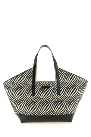 'Waves' shopping bag Black