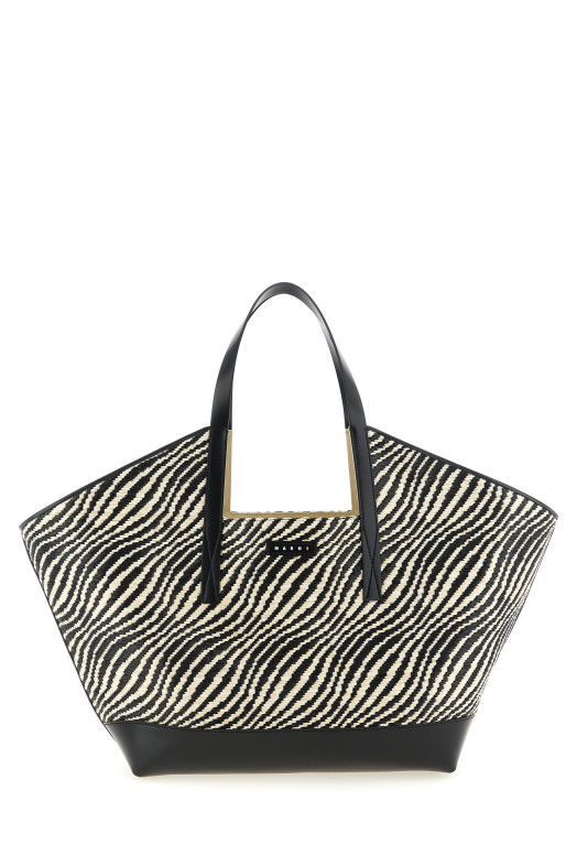 'Waves' shopping bag Black