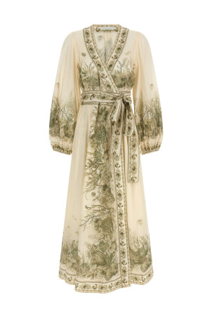 'Wanderlust Wrap Midi' dress Green