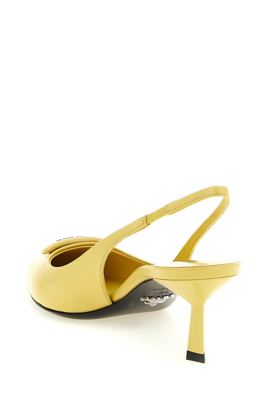 Triangle logo slingback Yellow