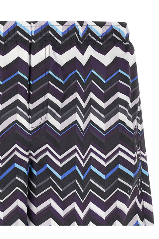 Irregular zig zag swimsuit Multicolor