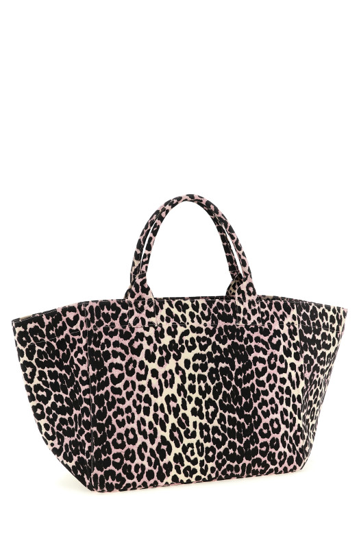 'Leopard Sequin XXL Tote' shopping bag Pink