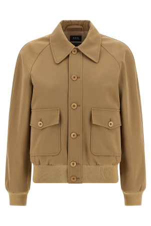 Cotton and wool jacket Beige
