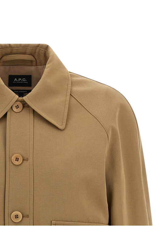 Cotton and wool jacket Beige