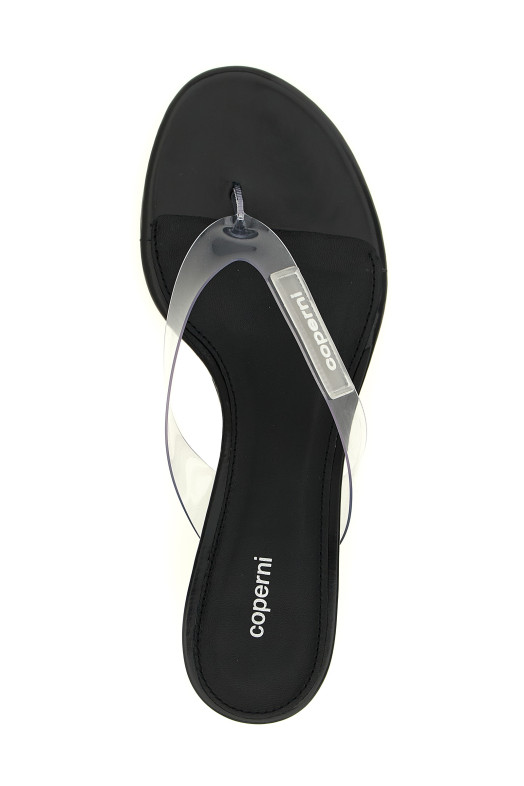 Logo patch sandals Transparent