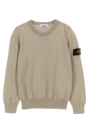 Logo badge sweater Beige