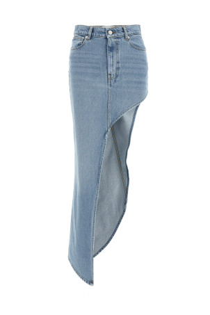 'One-Leg Denim' skirt BLUE