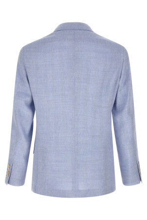 Linen and wool chevron blazer BLUE