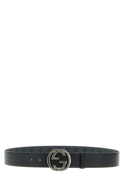 'Incrocio GG' reversible belt Black