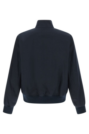 Logo embroidery blouson Blue