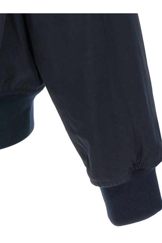 Logo embroidery blouson Blue