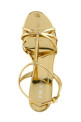 Laminated leather sandals Gold
