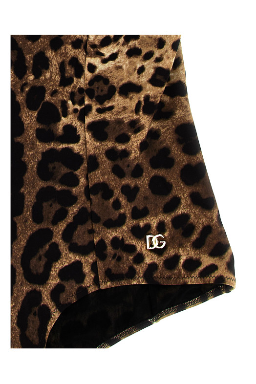 'Leopardo' one-piece swimsuit Brown